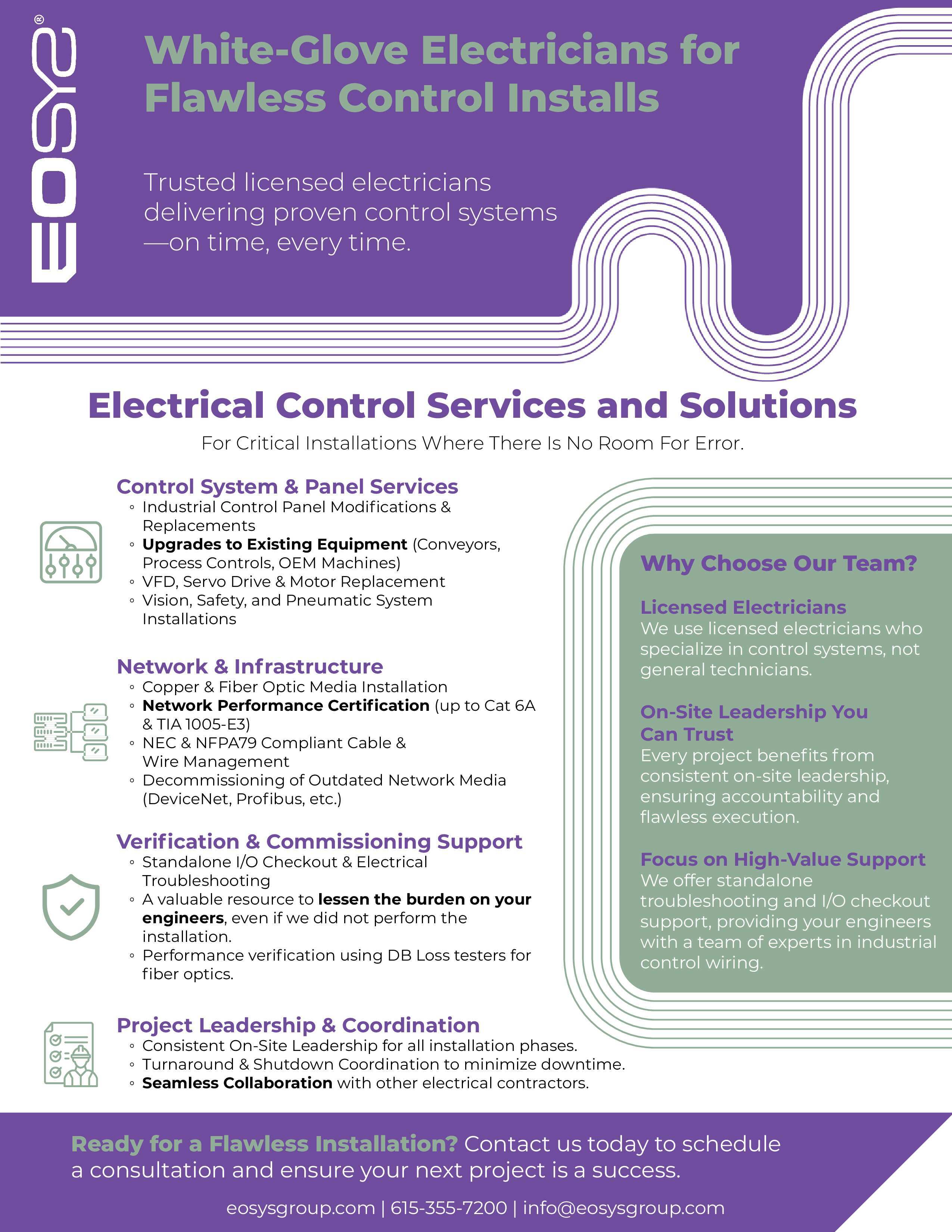 Electrical Control Services and Solutions Flyer Sep 2025