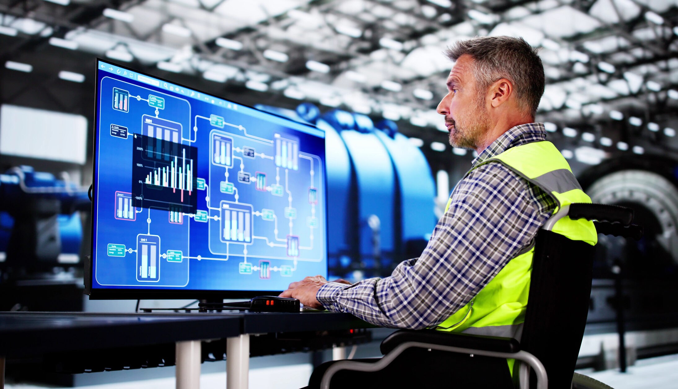 Engineer using scada system industrial ai readiness